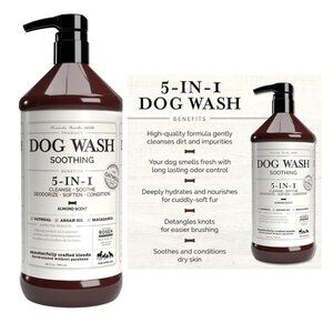 5-in-1 Dog Wash Soothing Almond Oatmeal Shampoo 960ml